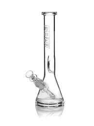 When it's time to conduct your ultra important experiments in greenery, only the GRAV® Small Beaker will do. The beautiful clear glass allows you to see all the inner workings of your lab project. This water pipe includes a fission downstem that diffuses smoke through water and is fixed in place to prevent damage. That diffusion gives you ultra smooth hits in a compact piece. Another well calculated detail is the geometric pressed pinch, which doubles as a splash guard and an ice catcher. The Beaker comes ready to use with a 14mm GRAV® Cup Bowl included. For best results we recommend using this pipe with about 1.5" of water and a spirit of scientific curiosity.

Length  Height : 8" 
Joint : 14mm Female 
Use  With : Flower 
Comes  With : 14mm Cup Bowl 
Designed  By : Stephan Peirce 
