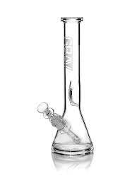 When it's time to conduct your ultra important experiments in greenery, only the GRAV® Small Beaker will do. The beautiful clear glass allows you to see all the inner workings of your lab project. This water pipe includes a fission downstem that diffuses smoke through water and is fixed in place to prevent damage. That diffusion gives you ultra smooth hits in a compact piece. Another well calculated detail is the geometric pressed pinch, which doubles as a splash guard and an ice catcher. The Beaker comes ready to use with a 14mm GRAV® Cup Bowl included. For best results we recommend using this pipe with about 1.5" of water and a spirit of scientific curiosity.

Length  Height : 8" 
Joint : 14mm Female 
Use  With : Flower 
Comes  With : 14mm Cup Bowl 
Designed  By : Stephan Peirce 
