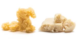 A cannabis extract identified by its malleable texture that falls apart, or “crumbles,” when handled. Unlike other forms of concentrates, crumble — sometimes called “honeycomb wax” — is quite versatile, and not limited to dabbing. Some sprinkle the extract over the top of cannabis buds in a bowl, blunt, or joint. The fragmented texture results from elevated temperatures used during the solvent removal process, or by whipping the extract under the presence of heat.
 
“I prefer using an electric nail when dabbing my crumble.”